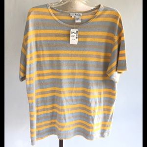 Saks Real Clothes Sh Sl Stripe Top